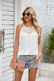 SOLID COLOR LACE STITCHING SUSPENDER VEST