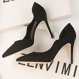 THIN HIGH HEEL SUEDE POINTED SHOES