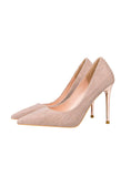 SHINY HIGH-HEELED POINTED THIN HEELS SHOES
