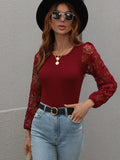CLASSY CROCHETED HOLLOW PULLOVER ROUND NECK KNITTED SWEATER