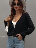 FASHION SINGLE-BREASTED KNITTED CARDIGAN LOOSE SWEATER