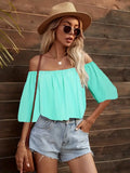 Yellow Chic Off Shoulder Solid T-Shirt