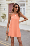 SOLID COLOR HALTER LOOSE SLING DRESS