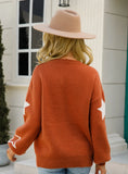 Round Neck Five-pointed Star Pullover Sweater