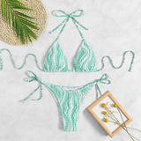 SEXY PRINT BACKLESS BEACH BIKINI