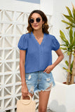 LOOSE CASUAL V-NECK SHORT SLEEVE T-SHIRT