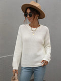 FASHION WOMEN ROUND NECK LOOSE SWEATER