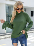CLASSY LONG SLEEVE KNIT LOOSE PULLOVER TURTLE NECK SWEATER