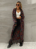 Fringed Long Cardigan Sweater Coat