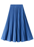 Elastic Waist Pleated Skirt