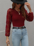CLASSY CROCHETED HOLLOW PULLOVER ROUND NECK KNITTED SWEATER