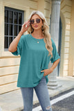 ROUND NECK LOOSE SHORT SLEEVE T-SHIRT TOP