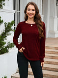 FASHION CASUAL LONG-SLEEVED ROUND NECK PULLOVER SWEATER