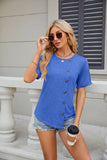 SOLID COLOR SHORT-SLEEVED ROUND NECK T-SHIRT