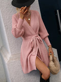 CLASSY MEDIUM AND LONG CARDIGAN KNITTED SWEATER