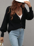 FASHION SINGLE-BREASTED KNITTED CARDIGAN LOOSE SWEATER