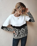 CLASSY AUTUMN AND WINTER LEOPARD SWEATER