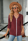 LOOSE LONG SLEEVE ZIPPER POCKET COAT