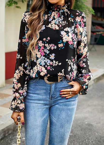WOMEN PRINT LONG SLEEVE SHIRT