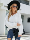 CLASSY LONG SLEEVE ROUND NECK KNITTED LOOSE SWEATER