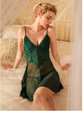 FASHION SEXY GAUZE LACE PAJAMAS SUSPENDER DRESS