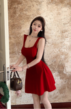 Elegant Sleeveless Cream Dress with Square Neckline