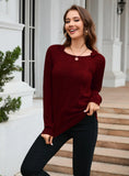 FASHION CASUAL LONG-SLEEVED ROUND NECK PULLOVER SWEATER