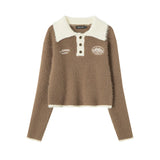 Long Sleeve Lapel Sweater