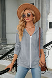 LOOSE LONG SLEEVE ZIPPER POCKET COAT