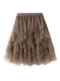 SUMMER MESH FLUFFY SKIRT SHORT SKIRT