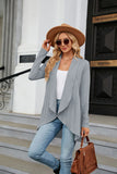 LONG SLEEVE SOLID COLOR LOOSE COAT