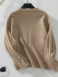 Solid Color Pullover Kink Sweater