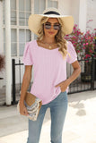 SOLID COLOR BUBBLE SHORT SLEEVE T-SHIRT