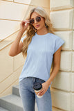 SOLID COLOR ROUND NECK SHORT SLEEVE T-SHIRT