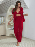 FASHION THREE-PIECE SUIT SHORT-SLEEVED PAJAMAS CLOTHES