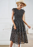 WOMEN SUMMER CHIFFON FLORAL DRESS