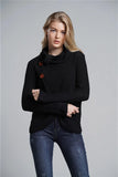 CLASSY HIGH-NECKED LONG-SLEEVED LOOSE CARDIGAN SWEATER