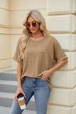 ROUND NECK LOOSE SHORT SLEEVE T-SHIRT TOP