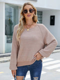 CLASSY LONG SLEEVE ROUND NECK KNITTED LOOSE SWEATER