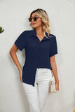 CASUAL LOOSE SHORT-SLEEVED V-NECK SHIRT