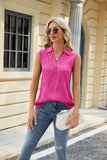 SOLID COLOR LAPEL LOOSE SLEEVELESS VEST