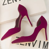 THIN HIGH HEEL SUEDE POINTED SHOES