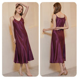 MID-LENGTH SLIM V-NECK SUSPENDER PAJAMAS
