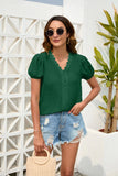 LOOSE CASUAL V-NECK SHORT SLEEVE T-SHIRT