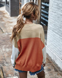 CLASSY CONTRASTING COLOR SWEATER TOP