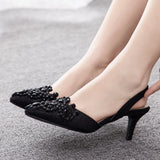 SHALLOW-MOUTHED POINTED STILETTO HEELS SANDALS