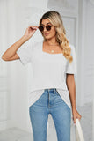 SOLID COLOR SHORT SLEEVE LOOSE T-SHIRT