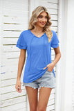 V-NECK LOOSE PULLOVER T-SHIRT