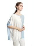 FASHION ROUND BECK BAT SLEEVE TASSEL TOP