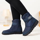 Casual Front Zipper Plush Lined Comfortable Winter Boots